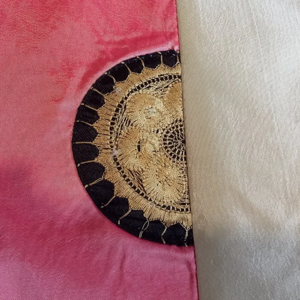 Chinese Shantung Silk Embroidered Placemats (6)